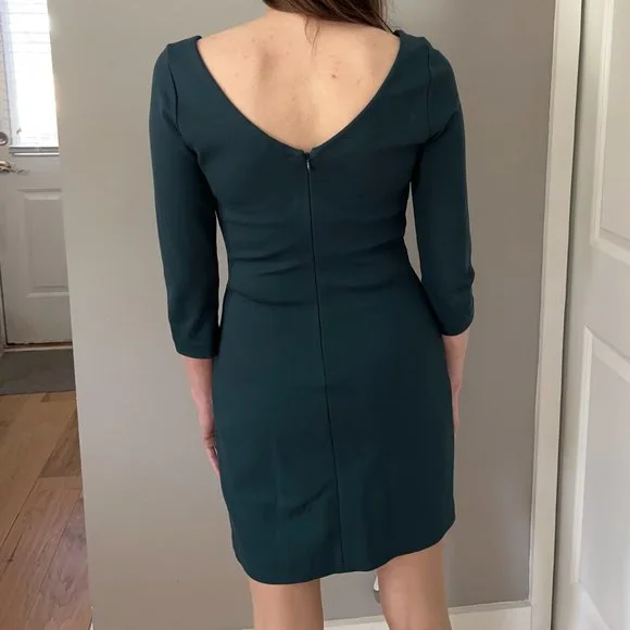 Aritzia Babaton Pencil Teal Dress - Picture 2 of 7